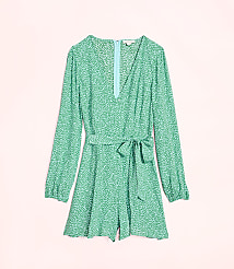 Lately Dotted Long Sleeve Romper carousel Product Image 4