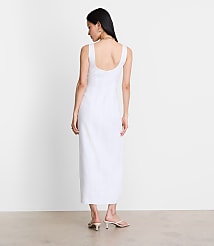 Petite LOFT Versa Luxe Lyocell Linen Midi Dress carousel Product Image 3