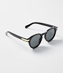 Metallic Trim Round Sunglasses carousel Product Image 1