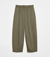 Petite LOFT Versa Pure Spun Pleated Barrel Pants carousel Product Image 5