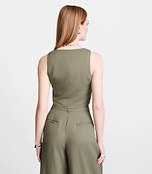 Petite LOFT Versa Pure Spun Square Neck Crop Top carousel Product Image 3