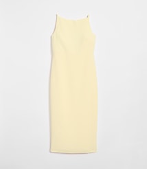 Petite LOFT Versa Crepe Drape Square Neck Midi Dress carousel Product Image 2