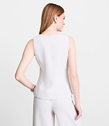 Petite LOFT Versa Crepe Drape Tank Vest carousel Product Image 2