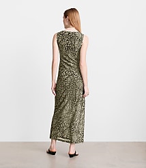 Petite LOFT Versa Animal Print Mesh Maxi Dress carousel Product Image 4