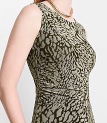 Petite LOFT Versa Animal Print Mesh Maxi Dress carousel Product Image 5