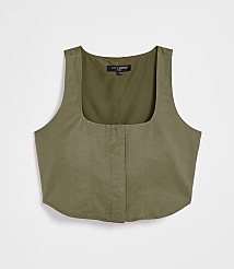 Petite LOFT Versa Pure Spun Square Neck Crop Top carousel Product Image 5