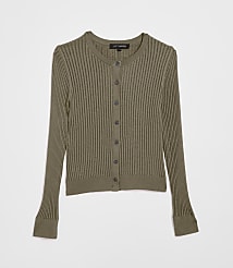 Petite LOFT Versa Ribbed Cardigan carousel Product Image 5