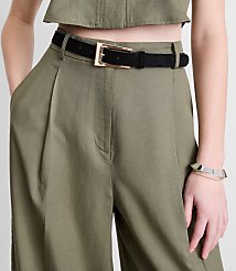 Petite LOFT Versa Pure Spun Pleated Barrel Pants carousel Product Image 4