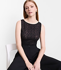 LOFT Versa Animal Print Mesh Tank Top carousel Product Image 2