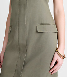 Petite LOFT Versa Pure Spun Apron Mini Pocket Dress carousel Product Image 4