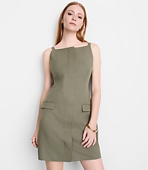 LOFT Versa Pure Spun Apron Mini Pocket Dress carousel Product Image 2