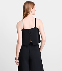 LOFT Versa Crepe Drape Square Neck Top carousel Product Image 3