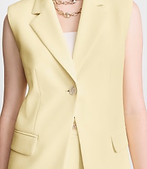 LOFT Versa Crepe Drape Sleeveless Blazer carousel Product Image 2
