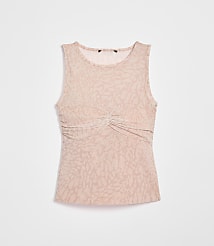 LOFT Versa Animal Print Mesh Ruched Top carousel Product Image 5