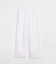 LOFT Versa Luxe Lyocell Linen Pleated Relaxed Straight Pants carousel Product Image 2