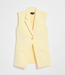 LOFT Versa Crepe Drape Sleeveless Blazer carousel Product Image 5