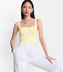 LOFT Versa 360 Knit Square Neck Tank Top carousel Product Image 2