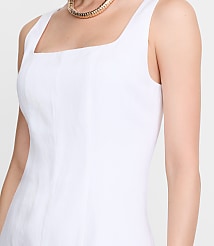 LOFT Versa Luxe Lyocell Linen Midi Dress carousel Product Image 5