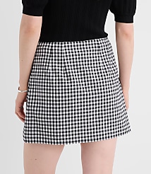 Petite Gingham Modern Mini Skort carousel Product Image 2