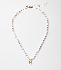 Pearlized Initial Necklace carousel Product Image 1