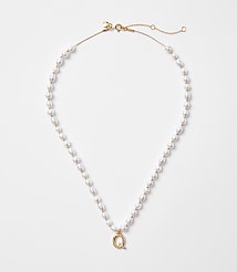 Pearlized Initial Necklace carousel Product Image 1