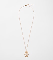 Pearlized Linear Molded Metal Necklace carousel Product Image 1