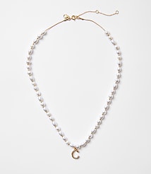 Pearlized Initial Necklace carousel Product Image 1