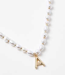 Pearlized Initial Necklace carousel Product Image 2