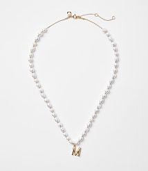Pearlized Initial Necklace carousel Product Image 1