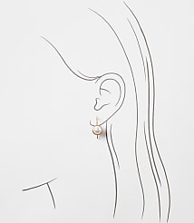 Petite Pearlized Pull Through Earrings carousel Product Image 2