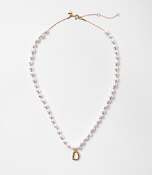 Pearlized Initial Necklace carousel Product Image 1