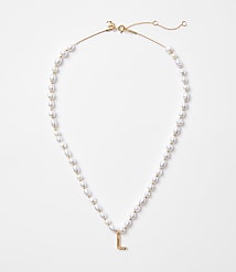 Pearlized Initial Necklace carousel Product Image 1