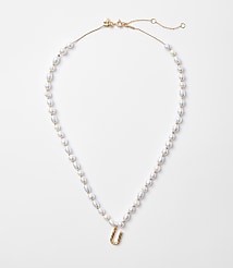 Pearlized Initial Necklace carousel Product Image 1