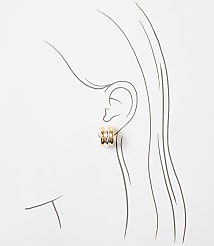 LOFT Versa Ridged Modern Metal Earrings carousel Product Image 2