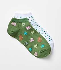Seashell & Dot Sneaker Sock Set carousel Product Image 1