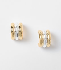 LOFT Versa Ridged Modern Metal Earrings carousel Product Image 1