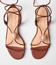 Resin Trim Lace Up Sandals carousel Product Image 3