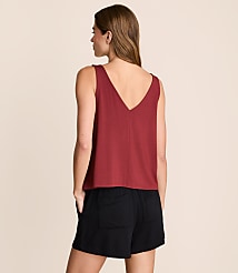 Lou & Grey Essential Modal Tie Keyhole Tank Top carousel Product Image 2