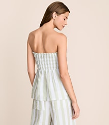 Lou & Grey Striped Triple Cloth Babydoll Top carousel Product Image 3
