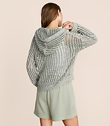 Lou & Grey Marled Open Stitch Hoodie Sweater carousel Product Image 2