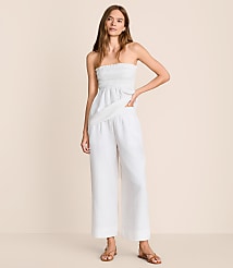 Petite Lou & Grey Flecked Triple Cloth Wide Leg Crop Pants carousel Product Image 1