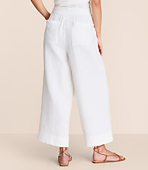 Petite Lou & Grey Flecked Triple Cloth Wide Leg Crop Pants carousel Product Image 3