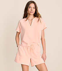 Petite Lou & Grey Garment Dyed Terrysoft Split Neck Tee carousel Product Image 1