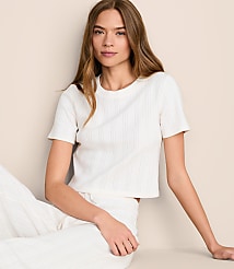 Lou & Grey Pointelle Pajama Tee carousel Product Image 1