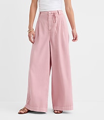 Petite Tie Waist Pleated Palazzo Pants carousel Product Image 2
