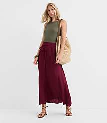 Side Tie Maxi Skirt carousel Product Image 1