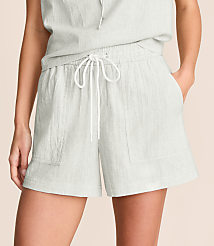 Lou & Grey Crosshatch Linen Cotton Shorts carousel Product Image 2