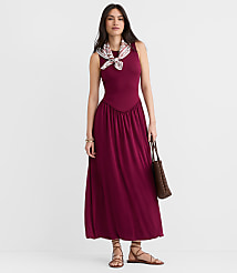 Petite Drop Waist Bubble Midi Dress carousel Product Image 1