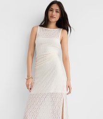 Lace Ruched Boatneck Midi Dress carousel Product Image 2