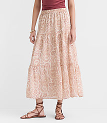 Paisley Tiered Maxi Skirt carousel Product Image 2